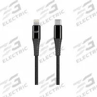 MONOPRICE USB Cable: Lightning End 1, Type C End 2, Black, 3 ft Lg, USB Cable (MPN 38390). Key specifications — End 1 Connection Type: Lightning; Color: Black; Brand: MONOPRICE; Product Type: USB Cable; End 2 Connection Type: Type C.