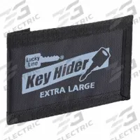Key Hider: Nylon, Black, 4 in Dp, Pouch Hider, Surface Mount (MPN 91305). Key specifications — Brand: LUCKY LINE PRODUCTS; Hider Style: Pouch; Color: Black; Mounting Location: Surface; Material: Nylon.