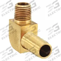 PARKER Barbed Fitting Elbow: 3/8 in ID x 9/32 in ID Size, Barbed x MNPT, Brass, Rigid, Std Barb (MPN L129HB-6-6). Key specifications — Brand: PARKER.