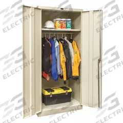 APPROVED VENDOR Storage Cabinet: 36 in x 24 in x 72 in, 1 Adj Shelf, Swing Handle & Keyed, Frame (MPN 230W362472A-PT). Key specifications — attr66548: APPROVED VENDOR; attr88067: Frame; attr88068: Tan; attr88069: Assembled.
