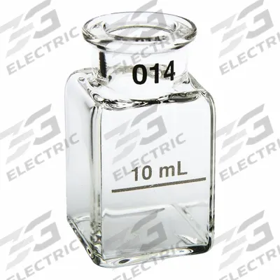 HACH Laboratory Bottle: 10 mL, No Closure, No Closure, Colorless, 8 - Rectangular Glass Lab Bottles
