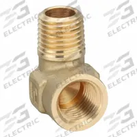 PARKER Metal Pipe Elbow: 90° Elbow, 1/4 in x 1/4 in, Female NPT Threaded x Male NPT Threaded, Brass (MPN 1202P-4-4). Key specifications — Maximum Operating Pressure: 1,000 psi.