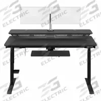 VERSADESK Electric Sit-Stand Desk: Black, Wood, 48 in Overall Wd, 30 in Overall Dp, Laminate/Steel (MPN VT1374830-01-01). Key specifications — attr989930: Black; attr989931: Steel; attr989903: VERSADESK; attr989914: Black; attr989916: Wood.