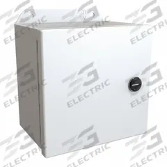 HAMMOND Electrical Enclosure: Steel, 6 in x 6 in x 4 in, NEMA 12/13/3R/4, w/Panel, Solid Cover, IP66 (MPN EJ664LG). Key specifications — Closure Method: Latches; Brand: HAMMOND; Knockouts: Not Included.