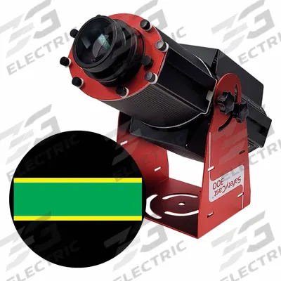 LASERGLOW TECHNOLOGIES Fixed Image Projector: Projector, Lens and Image Template - LED Safety Walkway Projectors