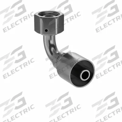 PARKER Hydraulic Crimp Fitting: Steel x Steel, 90° Elbow, -8 For Hose Dash Size - Parker Crimp Hydraulic Hose Fittings with Metric Connection