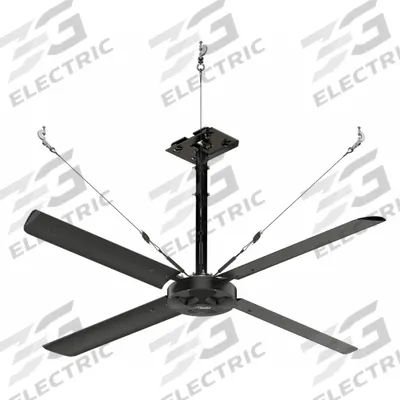 HUNTER INDUSTRIAL Ceiling Fan: 28,484 cfm Airflow, 8 ft Blade Dia, Variable Speeds, 240V AC - Industrial HVLS Ceiling Fans