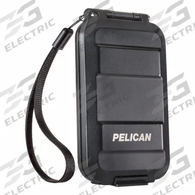 PELICAN Protective Case: Black, Stationary, 0.33 lb Wt - RFID Blocking Wallet Cases