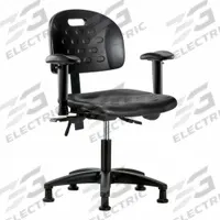 Ergonomic Chair: Polyurethane, Arms Included, Ht Range 17 1/4 in to 22 1/2 in, 18 in Seat Wd, Adj (MPN BR-HPDHCH-RG-T0-A1-RG-BLK). Key specifications — Foot Support: No; Back Tilt Backward: 13.5°; Back Tilt Forward: 10.5°; Base Material: Nylon; Brand: APPROVED VENDOR; Product Type: Ergonomic Chair; ESD-Safe: Not ESD Safe.