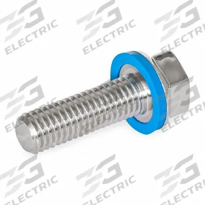 JW WINCO Hygienic Hex Head Screws: Stainless Steel, Partially Threaded, M5, 16 mm Min Thread Lg - Low-Profile Hygienic Hex Head Screws with Sealing Washer