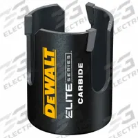 DEWALT Hole Saw: 2 1/4 in Saw Dia., 2 7/16 in Max. Cutting Dp, 5/8"-18 Thread Size, Carbide Tipped (MPN DAH4214). Key specifications — attr1098040: 5/8"-18; attr1098049: DEWALT.