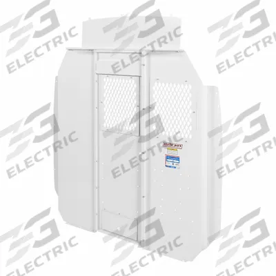 WEATHER GUARD Van Partition: Swing Open Door Panel, White, Steel, 74 1/2 in Overall Ht - Van Bulkheads with Door