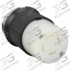 HUBBELL Locking Connector: Non-NEMA, Black/White, 120/208V AC, 30 A Current Rating, 4 Poles, 4 Wires (MPN HBL3433C). Key specifications — Brand: HUBBELL.