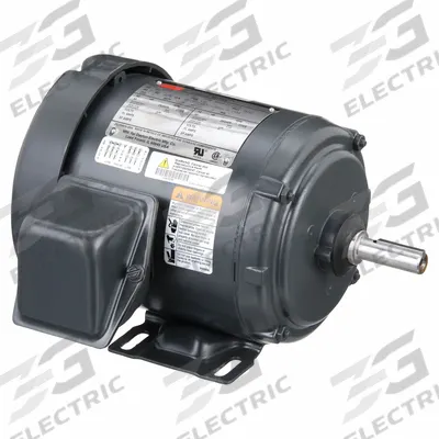 Dayton General Purpose Motor: Rigid Base Mount, Totally Enclosed Fan Cooled, 3/4 hp - Rigid Base 3-Phase General Purpose AC Motors