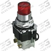 EATON Pilot Light: 30 mm Panel Mounting Size, Red, LED, 120 V AC Max Volt Rating (Supply) (MPN 10250T297LRP2A). Key specifications — Series: 10250T; Brand: EATON; Includes Push-To-Test: Push-To-Test Included.