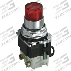 EATON Pilot Light: 30 mm Panel Mounting Size, Red, LED, 120 V AC Max Volt Rating (Supply) (MPN 10250T297LRP2A). Key specifications — Series: 10250T; Brand: EATON; Includes Push-To-Test: Push-To-Test Included.