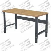 HALLOWELL Workbench: Adj Ht, 48 in x 30 in, Black, Stringer, Hardwood (MPN HWB4830M-ME). Key specifications — attr648076: HALLOWELL; attr870794: Black.
