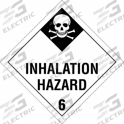 BRADY Container Placard: Inhalation Hazard, 10 3/4 in x 10 3/4 in, 10 3/4 in Label Ht - Class 6: Toxic, Poison Inhalation & Infectious Substances