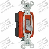 PASS & SEYMOUR Wall Switch: Toggle Switch, Single Pole, Maintained, Gray, 120/277V AC, 20 A (MPN CS20AC1GRY). Key specifications — Brand: PASS & SEYMOUR; Illuminated: No; Voltage Rating: 120/277V AC.