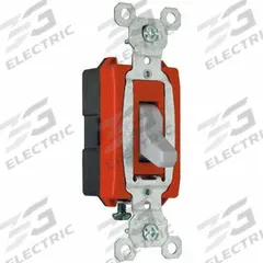 PASS & SEYMOUR Wall Switch: Toggle Switch, Single Pole, Maintained, Gray, 120/277V AC, 20 A (MPN CS20AC1GRY). Key specifications — Brand: PASS & SEYMOUR; Illuminated: No; Voltage Rating: 120/277V AC.