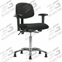 Ergonomic Chair: Vinyl, Arms Included, Ht Range 21 1/2 in to 29 in, 18 1/2 in Seat Wd, 17 in Seat Dp (MPN BR-VMBCH-CR-T1-A1-NF-RG-8540). Key specifications — Foot Support: No; Back Tilt Backward: 13.5°; Back Tilt Forward: 10.5°; Base Material: Aluminum; Brand: APPROVED VENDOR; Product Type: Ergonomic Chair; ESD-Safe: Not ESD Safe; Seat Tilt Backward: 3°.
