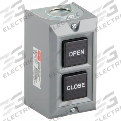 Dayton Control Station: (2) Push Buttons, 0 Pilot Lights, 2NO, Open/Close - Push-Button Control Stations