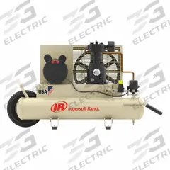 INGERSOLL RAND Portable Air Compressor: Synthetic, 8 gal, Twin Stack, 2 hp, 5.7 cfm @ 90 psi, 15.0 (MPN SS3J2-WB). Key specifications — attr48686: Synthetic; attr48685: 115V AC; attr48689: 4.9 cfm @ 135 psi; attr48678: 15.0; attr48688: (2) Quick Disconnects; attr48671: INGERSOLL RAND; attr124308: Standard (75 dBA or more).