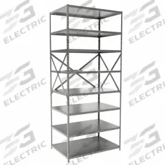 HALLOWELL Metal Shelving: Standalone, Medium-Duty, 36 in x 24 in, 84 in Overall Ht, 8 Shelves (MPN F5513-24HG). Key specifications — Frame Material: Steel; Shelving Material: Steel; Assembled: Unassembled; Color: Gray; Brand: HALLOWELL.