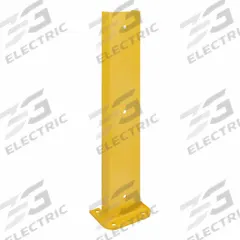 VESTIL Pallet Rack Guard: Bolt-On, Floor/Upright, 8 in x 3 5/8 in x 36 1/4 in, Steel, Yellow (MPN G6-36). Key specifications — Brand: VESTIL; Mounting Location: Floor; Upright; Color: Yellow; Material: Steel.