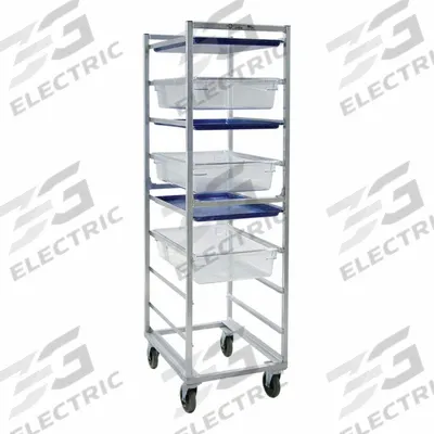 NEW AGE INDUSTRIAL Poly Box/Sheet Pan Combination Rack: 9 Slots, 7 1/2 in Betw Shelves - Combination Poly Box & Sheet Pan Storage Racks