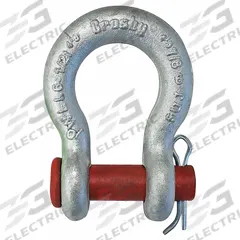 CROSBY Anchor Shackle: Anchor Shackle, 50,000 lb Working Load Limit, 1 3/4 in Body Thick, Galvanized (MPN 1018277). Key specifications — Body Material: Carbon Steel; Brand: CROSBY.