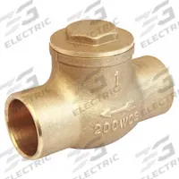 APPROVED VENDOR Swing Check Valve: Swing, Inline Valve Body, 1/2 in Pipe Size, Sweat x Sweat, Brass (MPN 10F328). Key specifications — Brand: APPROVED VENDOR.