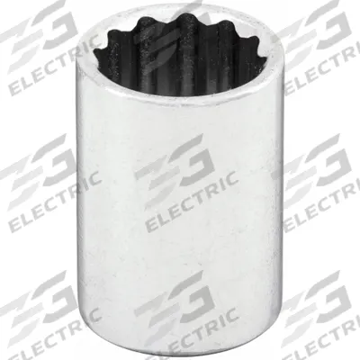 WESTWARD Socket: Metric, 1/4 in Drive Size, 12 mm Socket Size, 12-Point, Std, Chrome - 1/4" Drive Hand Sockets
