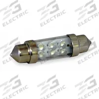 APPROVED VENDOR Compact LED Bulb: LED, Festoon, T3-1/4, 12V DC, 0.24 W Watt, Amber (MPN L10X39-A). Key specifications — Voltage: 12V DC; Brand: APPROVED VENDOR; Bulb Shape: T3-1/4; Light Color: Amber.