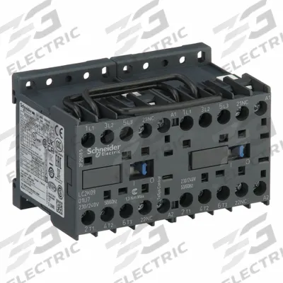 SCHNEIDER Miniature IEC Magnetic Contactor: Reversing, 3 Poles, 3NO Contacts, 9 A - Miniature, Reversing IEC Contactors