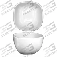 ITI Square Bowl: 26 oz Capacity, Porcelain, White (MPN FA-4). Key specifications — Microwaveable: No; Oven Safe: No; Brand: ITI; Material: Porcelain; Color: White; NSF Certified: No; Dishwasher Safe: No.