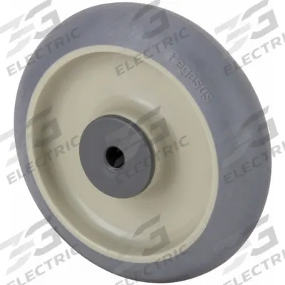 APPROVED VENDOR Caster Wheel: 3 in Wheel Dia., 1 1/4 in Wheel Wd, Rubber, 200 lb Load Rating - Antimicrobial Nonmarking Rubber Tread on Plastic Core Wheels