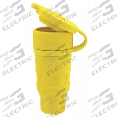LEVITON Locking Connector: Non-NEMA, Yellow, 120/208V AC, 20 A Current Rating, 4 Poles, 4 Wires (MPN 27W09). Key specifications — Brand: LEVITON.