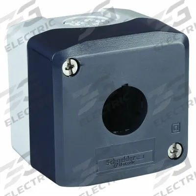 SCHNEIDER Push Button Enclosure: 22mm, 1 Holes, Non-Metallic - Enclosures for 22mm Operators