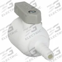 PARKER Manual Two-Way Ball Valve: 1/4 in, Polypropylene, Straight, Push x Barb, One-Piece, Lever (MPN LFPP4VUCPB4). Key specifications — Brand: PARKER; Handle: Lever.