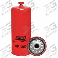 BALDWIN FILTERS Fuel Filter: Spin-On, 4 5/16 in Outside Dia, 1"-14 Thread Size, Cellulose, BF1283. Key specifications — attr1137520: BF1283; attr1137521: FS20162; attr434022: BALDWIN FILTERS; attr427730: Cellulose; attr427731: Integral Post Seal; attr1017112: Trucks; attr1017113: Racor.