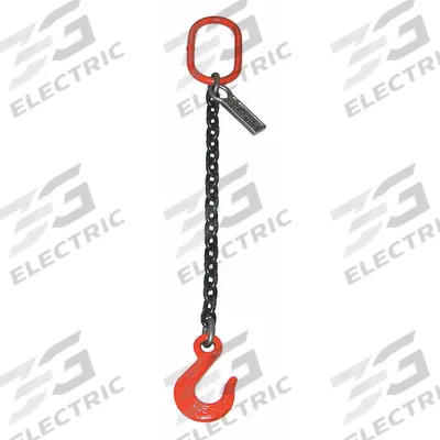 LIFT-ALL Single Leg Chain Sling: 7/32 in Chain Trade Size, 100 Chain Grade, Sling Hook - Grade-100 Single-Leg Chain Slings