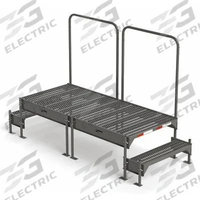 EGA Work Platform: 18 in Platform Ht - Max, 34.6 in x 76.8 in, Steel - Configurable Dual-Access Platforms