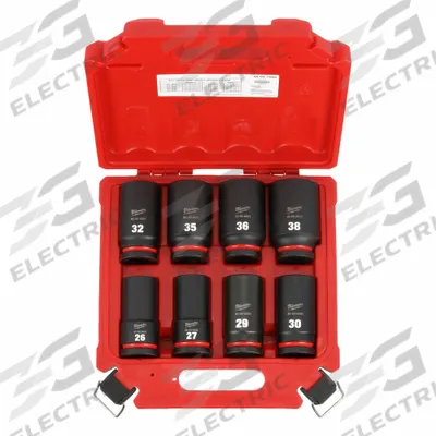 MILWAUKEE Impact Socket Set: 3/4 in Drive Size - Metric Impact Socket Sets