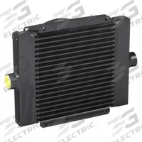 COOL-LINE Forced Air Oil Cooler: 16 hp Heat Removed, 50 gpm Max. Flow, 377 psi Max. Pressure, 12V DC (MPN D16-12). Key specifications — attr96059: SAE #16; attr96056: IP 68; attr96057: 12V DC; attr98919: COOL-LINE.
