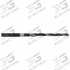CHAINFLEX Control Cable: 17 AWG, 12 Conductors, Order by the Foot, PUR Jacket, 600 V (MPN CF891-10-12). Key specifications — Conductor Material: Copper; Conductor Configuration: Single; Minimum Bend Radius Factor - Fixed: 7 x OD; Minimum Bend Radius Factor - Flexible: 10 x OD; Includes Ground: Yes; Minimum Bend Radius Factor - E-Chain: 12.5 x OD; Resistance Properties: Oil and Grease Resistant; Standards: FT-1.