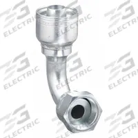 WEATHERHEAD Hydraulic Crimp Fitting: Steel x Steel, 90° Elbow, -6 For Hose Dash Size, ORS x Crimp (MPN 06Z-A26). Key specifications — Fitting Gender: Female x Genderless; Fitting Connection Type: ORS x Crimp; For Hose Dash Size: -6; Thread Size: 13/16"-16; Brand: WEATHERHEAD.