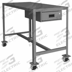 DURHAM MFG Work Table: Fixed Ht, Steel, 48 in x 24 in, 2,000 lb Overall Load Capacity (MPN MTDM244836-2K195). Key specifications — Unit Type: Not Expandable or Modular; Assembly: Fully Assembled; Wheel Material: Phenolic; Frame Material Finish: Powder Coated; Drawer Depth: 19-1/4 in; Drawer Height: 4-15/16 in; Mobility: Casters; Drawer Width: 13-5/16 in.