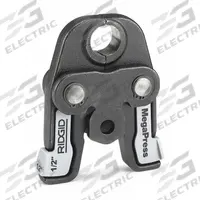 RIDGID Press Jaw: 1/2 in Pipe, Stainless Steel, For Viega MegaPress, Compact Tool Types (MPN 48433). Key specifications — attr518773: Jaws; attr518762: Stainless Steel; attr518771: Steel; attr518761: Viega MegaPress; attr518760: RIDGID.