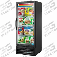 TRUE REFRIGERATION Freezer Merchandiser: 62 3/8 in x 24 7/8 in x 23 3/8 in, Black, Swing, 3 Shelves (MPN GDM-12F-HC`TSL01-Black). Key specifications — attr1277723: TRUE REFRIGERATION; attr1277683: R-290; attr1277688: Swing; attr1277691: Yes; attr1277694: Black; attr1280729: GDM.